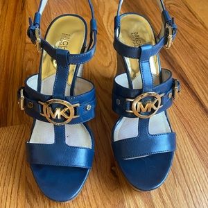 Michael Kors Wedge Navy Blue- Size 7